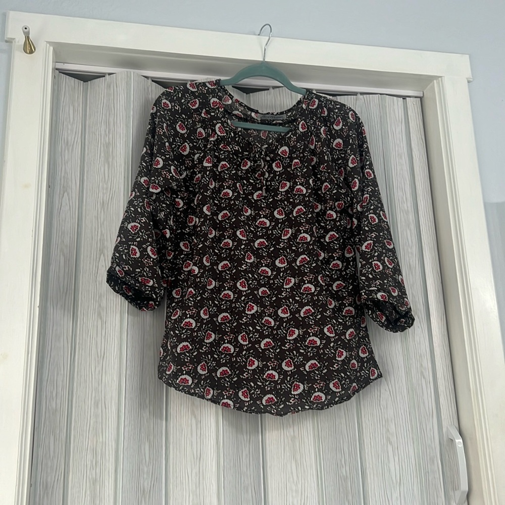 Arianna By Howard's Floral Tunic Blouse Women’s Small/medium